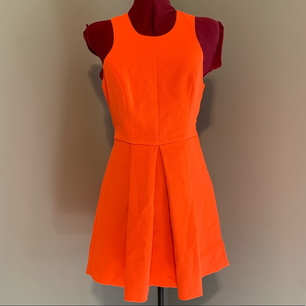 Orange back-Out Mini Dress